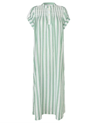 Stine Goya - Smocked Tunic Long Kjole - Smocked Stripes